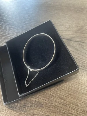Georg Jensen Bracelet Bangle Safety Chain Hinge Silver  - Image 1 of 4