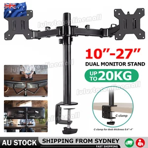 Artiss Monitor Stand Dual Arm Desk Mount 27'' HD LED TV Screen Holder Bracket OZ - Picture 1 of 12