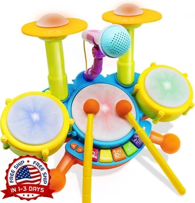 Bateria Para Niños De Juguete Regalos Para Niños Musicales Envio Gratis NUEVO US - Image 1 of 4