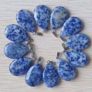 50 Stck. Natürlicher Sodalith Stein Wassertropfen Form Anhänger Perle Zum Selbermachen Schmuck 16x24mm - Bild 1 von 2