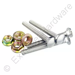 4 x Pack of Joystick Fixing Carriage Bolts & Nuts for Mounting Arcade Joysticks - Picture 1 of 1