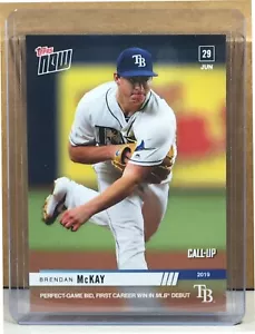 2019 TOPPS NOW #453 BRENDAN MCKAY RAYS CALL-UP RC 1ST WIN DEBUT PRINT RUN 1183 - Picture 1 of 2