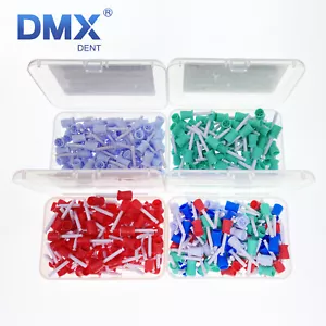 100 pz DMXDENT Tazze Smalto Odontoiatrico Coppa Prophy Tipo Spazzola Gomma - Foto 1 di 7