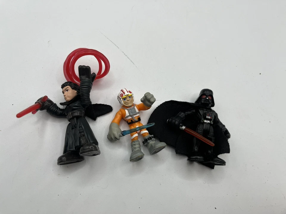 LOTE DE 3 FIGURAS PLAYSKOOL GALACTIC HEROES STAR WARS KYLO REN DARTH VADER + Foto 1 de 1