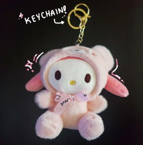My Melody Keychain Premium Plush Sanrio Pink kawaii gift Hello Kitty and Friend - Picture 1 of 3