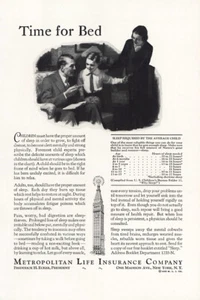 1935 Metropolitan Life Insurance: Time for Bed Vintage Print Ad - Picture 1 of 1