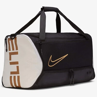 Nike Elite 'Team Issued' Basketball Duffle Bag Player Promo Sample Black/Gold - Image 1 of 4