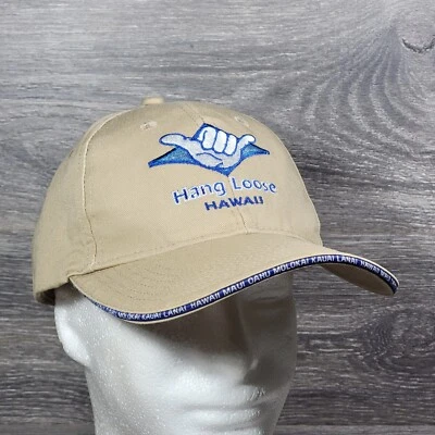 Gorra con tirantes suelta Hawaii colgante símbolo de mano ajustable beige tostado bordado Foto 1 de 4