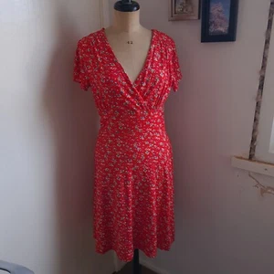 Joe Browns Ladies Dress Red Floral - Size 12 - Brand New No Tags - Picture 1 of 12