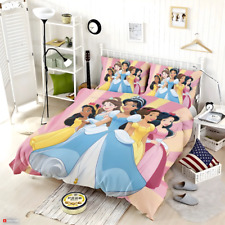Princess Girls Quilt Duvet Cover Set Super King Comforter Cover Bedroom Decor