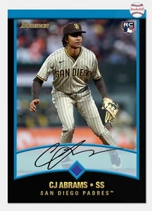 CJ Abrams #58 RC 2022 Throwback Thursday #20 - 2001 Bowman TBT - Picture 1 of 2