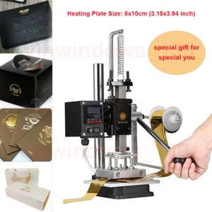 8*10cm Digital Hot Foil Stamping Machine Manual Bronzing & Holder for Leather PU - Picture 1 of 12
