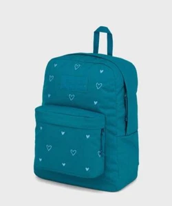 Genuine Jansport Super Break Plus Lap Top Parth Hearts Green - Picture 1 of 6