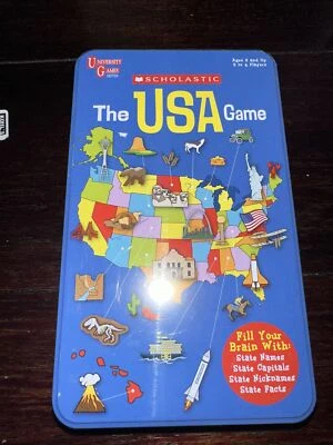 Juego Scholastic The USA “Nuevo en Lata”.  Aprende nombres estatales, mayúsculas selladas Foto 1 de 3
