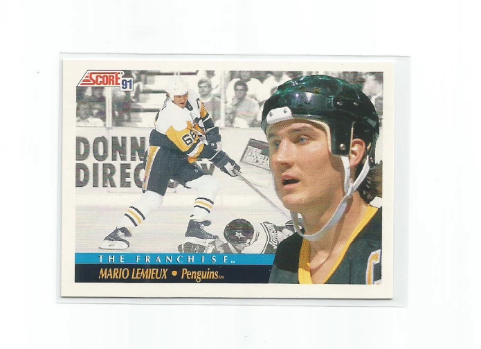 MARIO LEMIEUX (Pittsburgh) 1991-92 SCORE THE FRANCHISE HOCKEY CARD #335 - Image 1 of 1