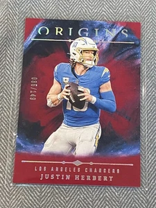 2024 Panini Origins #75 Justin Herbert Red #/149 Los Angeles Chargers - Picture 1 of 2