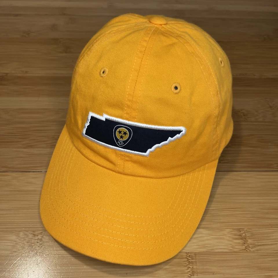 TOTW Nashville Predators NP Mapa Estatal Logo Tenn Oro Correa Gorra Sombrero NHL USADO EN EXCELENTE ESTADO Foto 1 de 4