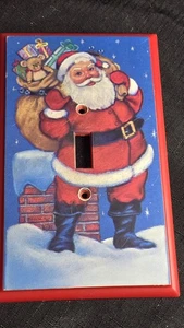 Cubierta de pared vintage de Navidad con interruptor de luces de Papá Noel - Imagen 1 de 6