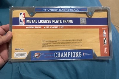 Oklahoma City Thunder 2025 Finales NBA Campeones del Mundo Cromo Placa Marco Foto 1 de 2