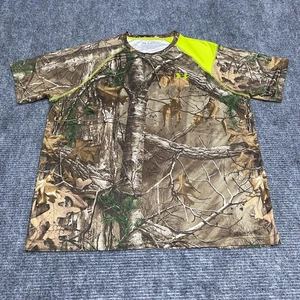 Under Armour Hunting Shirt Mens 2XL Camo Loose Realtree Scent Control Heat Gear - Picture 1 of 10