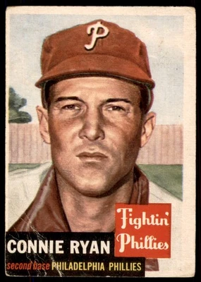 1953 Topps Connie Ryan Philadelphia Phillies #102 VG-VG+ (Corner Crease) - Image 1 of 2