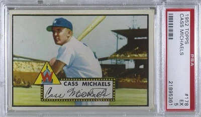 1952 Topps Cass Michaels (White Back) #178 PSA 5 - Image 1 of 2