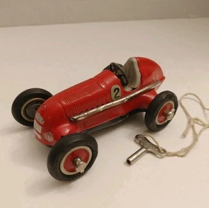 Schuco Wind Up Mercedes Studio 1050 Race Car Red #4 Germany With Key US Zone Ger - Picture 1 of 14