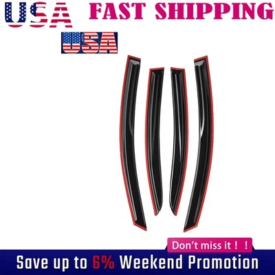 Para Subaru WRX STI JDM 2015-2021 Estilo Mugen Visera Ventana Ventilación Deflector de Viento Foto 1 de 4