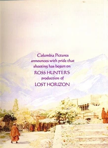 LOST HORIZON 1973 Columbia 4 page full color Trade Ad fantasy adventure - Picture 1 of 4