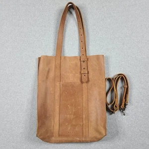 Able braune Echtleder North South Tasche mit langem Riemen - Bild 1 von 12