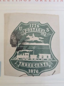 joystamp: Scott # U219 Cut Square Three Cent Green Original USA Stamps  - Picture 1 of 1