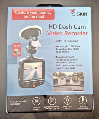 Siskin Full HD Dash Cam Video Recorder Car Camera Safety Driving New Drive J1707 - Image 1 of 4