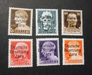  DEUTSCHLAND,GERMANY REICH 1943 ZARA " Fr. D'ITALIA OVP " 6 Werte . postfrisch**  - Bild 1 von 2