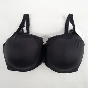 Le Mystere Bra 42H Black Full Fit Underwire Lightly Padded 965 Lace Tisha New - Picture 1 of 8