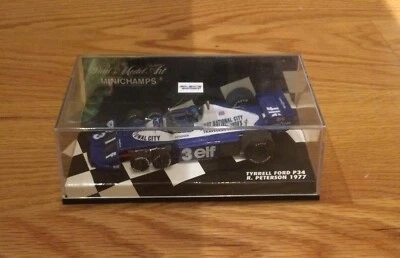MINICHAMPS '1977 TYRRELL FORD P34, RONNIE PETERSON #3' 1:43. BOXED. Excellent! - Image 1 of 3