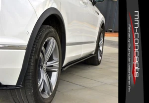 CUP faldones laterales accesorios NEGRO para VW Tiguan MK2 II 2 R-Line Side Skirts  - Imagen 1 de 6