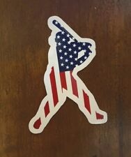 Baseball Swing Sticker USA Flag Waterproof - Buy Any 4 For $1.75 Each Storewide!