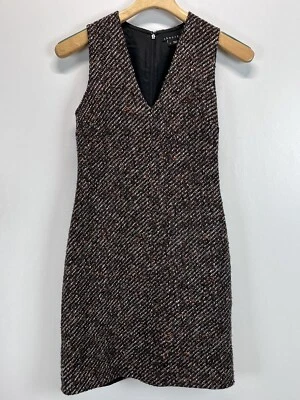 Theory Drikan Tweed Jumper Dress Sz 0 VGUC A-line Wool Blend - Image 1 of 4