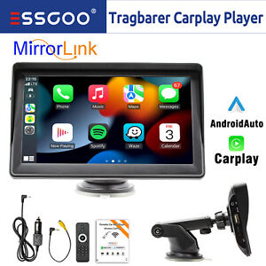 7 Zoll Tragbar Autoradio Apple Carplay Android Auto USB TF Mirror Link Bluetooth