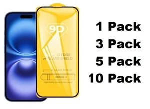 Full Coverage Edge to Edge Tempered Glass Screen Protector for iPhone 16 - Picture 1 of 1