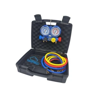 SET GRUPPO MANOMETRICO 4 VIE R410A R32 R 134 R22 1234YF+ VALIGETTA + 3 FRUSTE - Foto 1 di 5