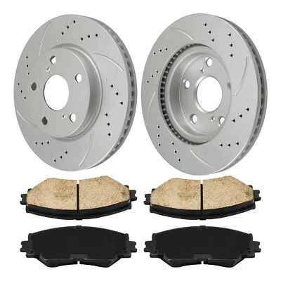 Rotores perforados delanteros + pastillas de freno para Toyota Prius V RAV4 Lexus HS250h Scion xB Foto 1 de 4