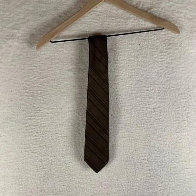 Corbata de cuello Oscar de la Renta para hombre marrón a rayas 100 % poliéster negocios 9590 Foto 1 de 4