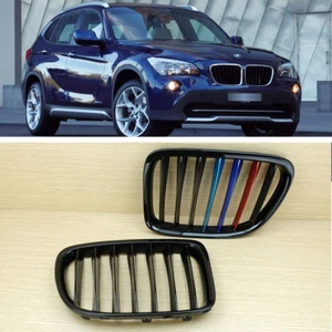 For BMW E84 X1 5DR SUV Painted Shiny Black M Color Front Grille Grill 09-15 - Picture 1 of 5