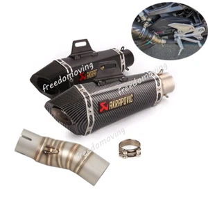 For CFMOTO 450SR NK450 450NK 2022-2024 Slip On Exhaust Mid Link Pipe Muffler Tip - Picture 1 of 12