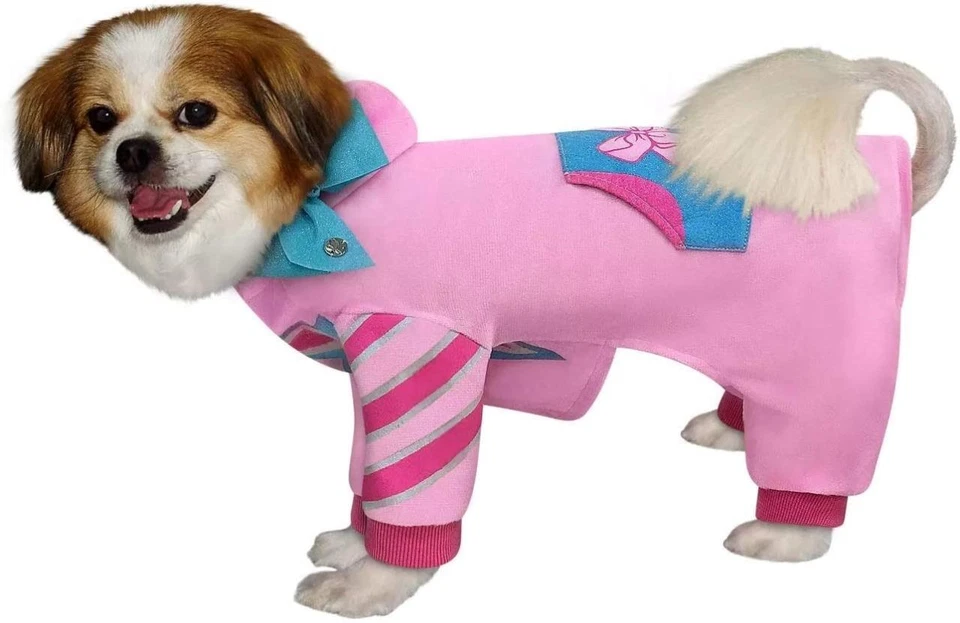 Nickelodeon Jojo Siwa Size Small Pet Costume Hooded Jumpsuit With Hair Bow A342
