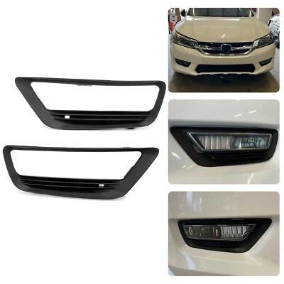 Pair Fog Lights Cover Trim Bezel Fit 2013-2015 14 Honda Accord Sedan LX EX 4DR — 第 1/4 张图片