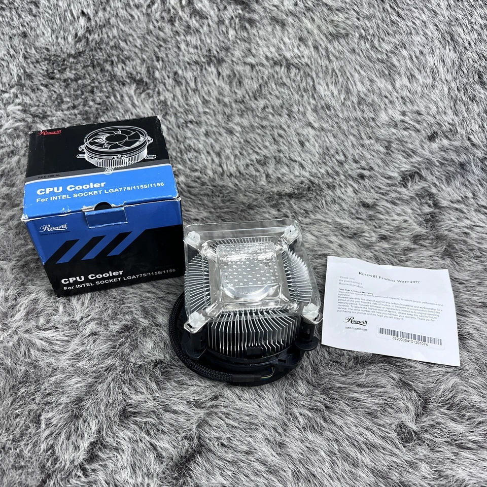 Rosewill CPU Cooler Fan Heatsink for Intel Socket LGA775/1155/1156 NEW OPEN BOX - Image 1 of 4