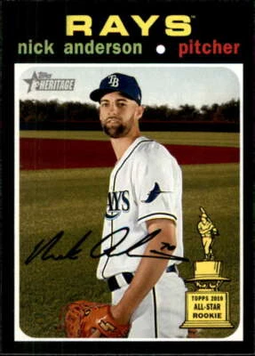2020 Topps Heritage #316 Nick Anderson Tampa Bay Rays - Image 1 of 2