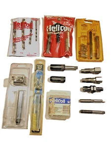 Helicoil 51 Piece Thread Restorer Kit Spark Plug Tap & Guides Drill Insert Kit - Foto 1 di 14